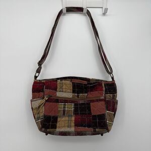 Bella Taylor Cotton Quilted Patchwork Plaid Shoulder Bag Fabric Country